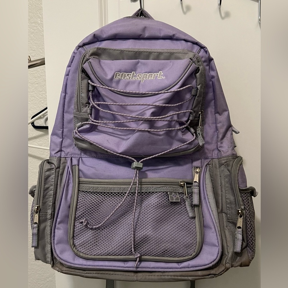 🌸3/$10) Eastport purple backpack w/ purple small water bottle